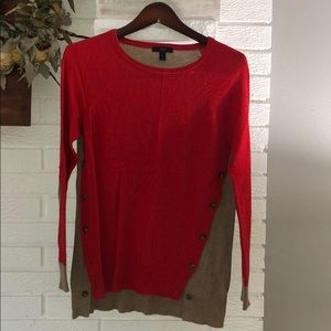 J.Crew Two Toned Sweater with Buttons